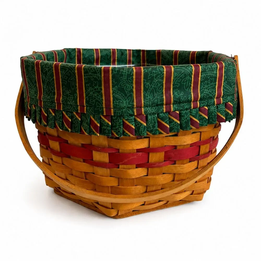 Vintage Longaberger 1997 Snowflake Basket Christmas Collection Basket